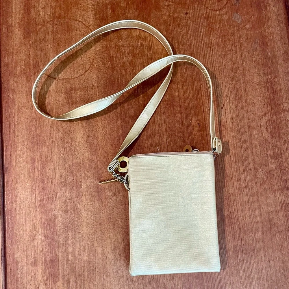 Vintage 1980s Nima Gold Tiger Brooch Triple Pocket Women’s Crossbody Bag Purse - Picture 6 of 13